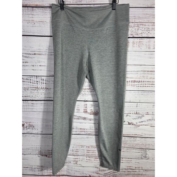 Nike Dri-Fit Women's XL Gray Leggings Athletic Workout Runing - Picture 1 of 6